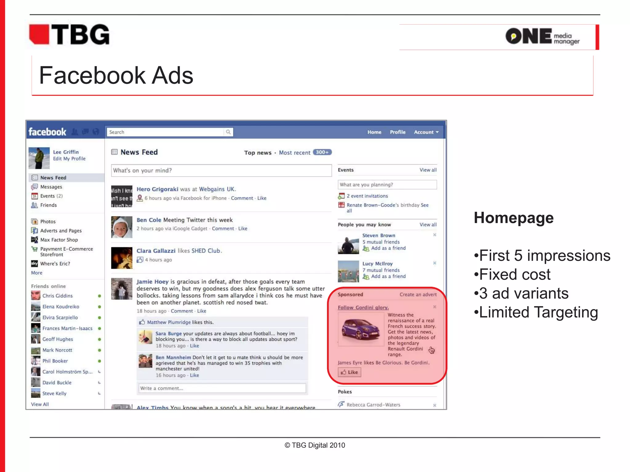 Facebook AdsHomepageFirst 5 impressions