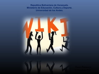 Republica Bolivariana de Venezuela.
Ministerio de Educación, Cultura y Deporte.
         Universidad de los Andes.




                                              Enzo Polanco
                                              C.I 19.690.836
 