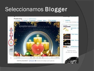 Seleccionamos Blogger
 