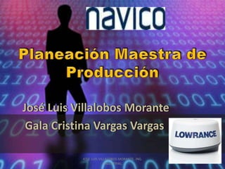 Planeación Maestra de Producción  José Luis Villalobos Morante Gala Cristina Vargas Vargas JOSE LUIS VILLALOBOS MORANTE. ING. INDUSTRIAL 