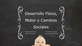 Desarrollo Físico,
Motor y Cambios
Sociales
Bandala Morales Rocío
Delfín Yáñez Damaris
Hernández Rosas Amalia
Solano Cazar...