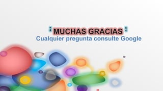 Cualquier pregunta consulte Google
 