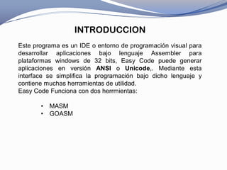 Entorno Easy Code | PDF