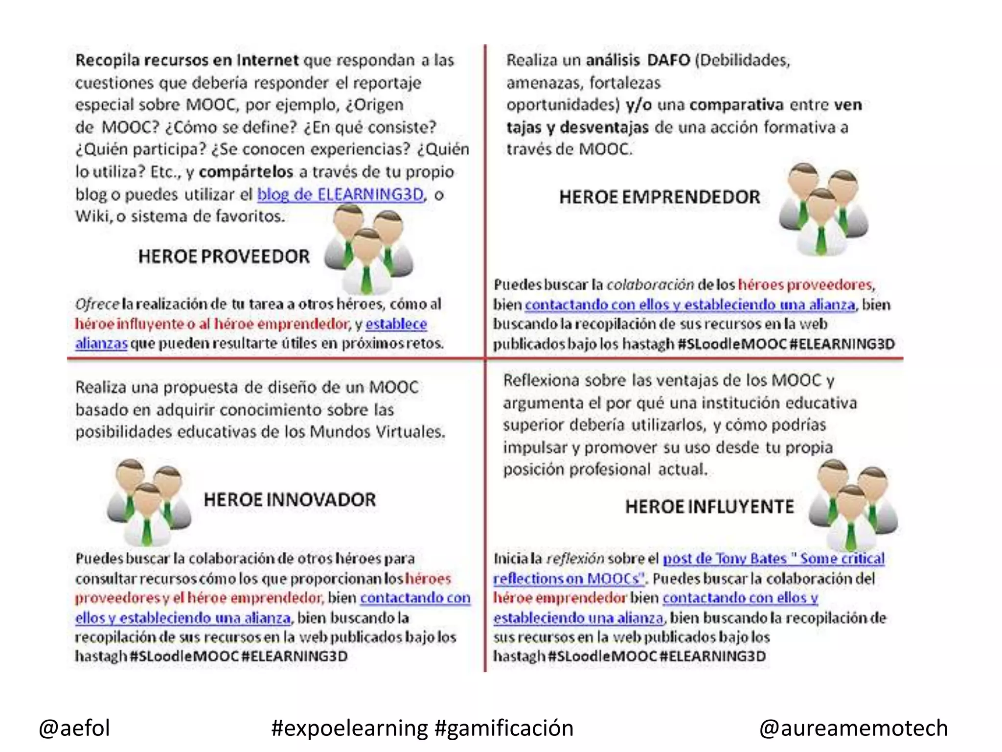 @aefol
#expoelearning #gamificación
@aureamemotech