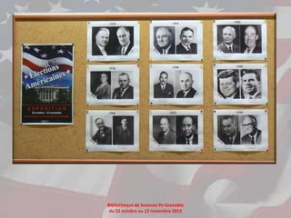 Bibliothèque de Sciences Po Grenoble
 du 22 octobre au 12 novembre 2012
 