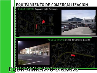 EQUIPAMIENTO DE COMERCIALIZACION PUBLO NUEVO:  Supermercado Premium.EQUIPAMIENTO URBANOEQUIPAMIENTO URBANOPUEBLO NUEVO: Centro de Compras Baratta