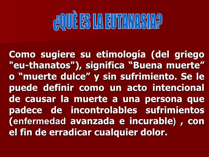Aspecto Etico Legal De La Eutanacia