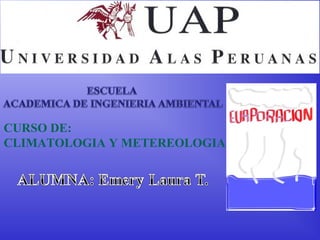 CURSO DE:
CLIMATOLOGIA Y METEREOLOGIA

 