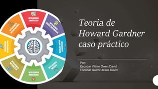 Teoria de
Howard Gardner
caso práctico
Por:
Escobar Vitinio Owen David
Escobar Quiroz Jesús David
 