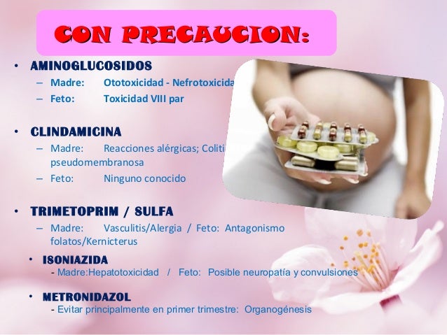 antibióticos en el embarazo farmacologia