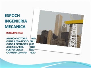 ESPOCH INGENIERIA MECANICA ,[object Object],[object Object],[object Object],[object Object],[object Object],[object Object],[object Object]