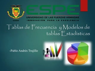 Tablas de Frecuencia y Modelos de
tablas Estadísticas
-Pablo Andrés Trujillo
 