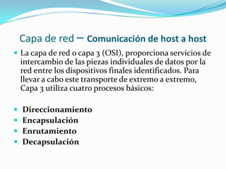 Capa Red Capa de Red del modelo OSI | PPTX
