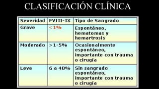 CLASIFICACIÓN CLÍNICA
 