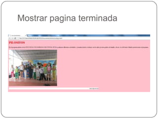 Mostrar pagina terminada
 