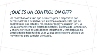Principios del control on off con explicacion | PPTX