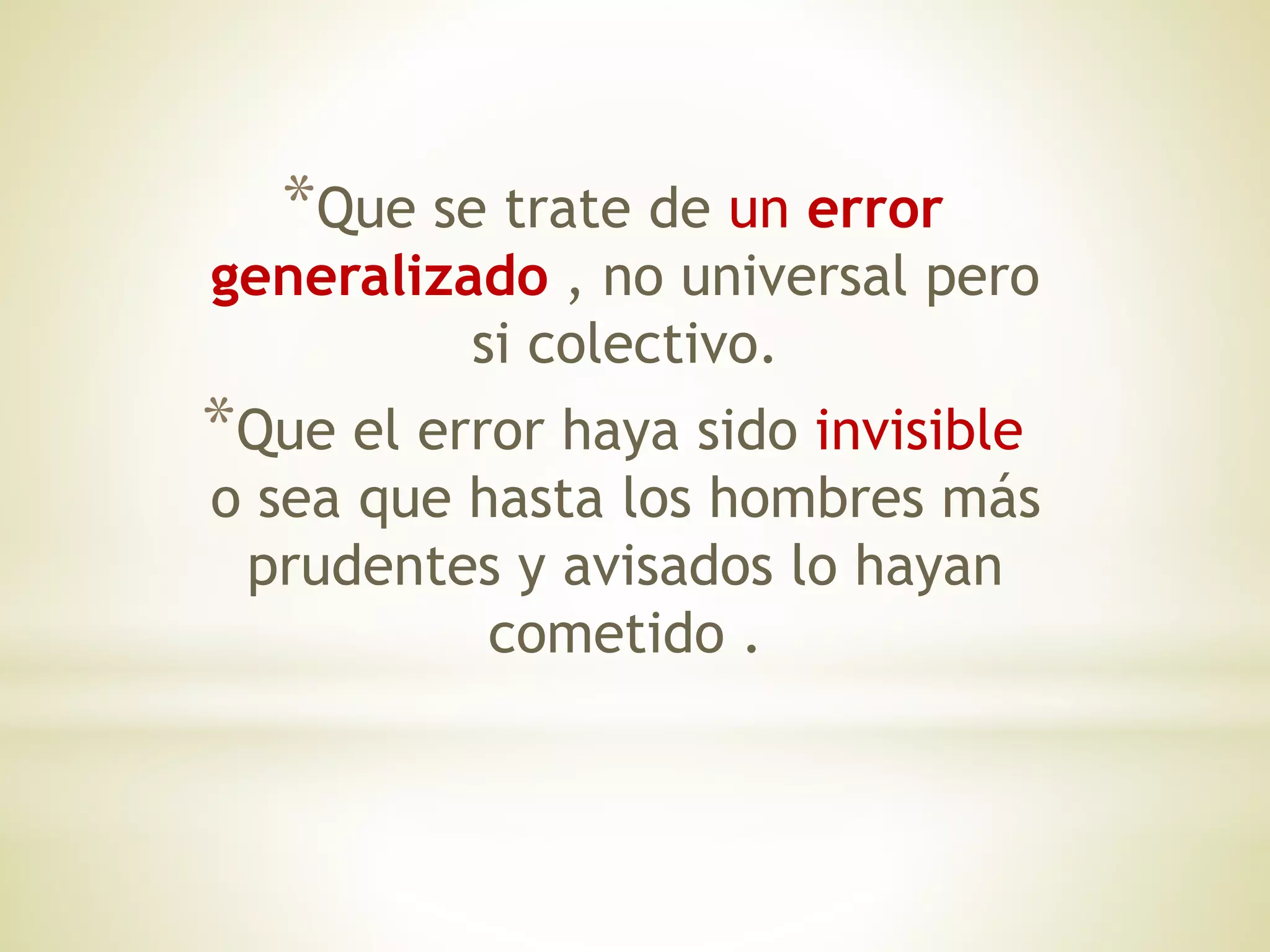 EL ERROR COMUN CREA / HACE DERECHO | PPT