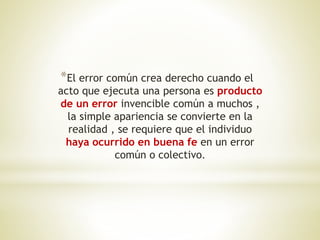 EL ERROR COMUN CREA / HACE DERECHO | PPTX