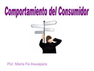 Comportamiento del Consumidor Por: María Fe Awuapara 