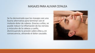 EXPO MASOTERAPIA dolor cervicar cefalea migrana .pptx
