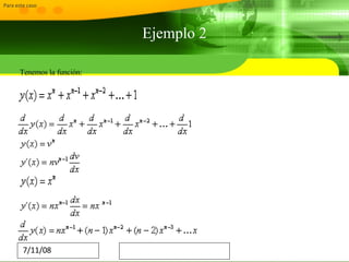 Ejemplo 2 Para este caso  Tenemos la función: 