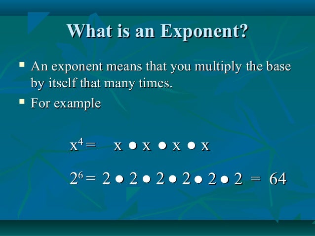 Exponent 2 Exponent 2