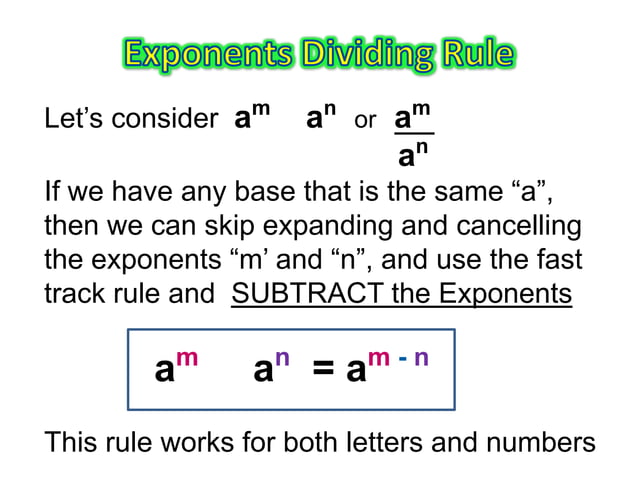 Dividing Exponents | PPTX