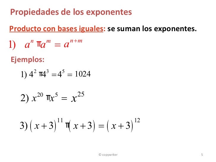 Exponentes Enteros