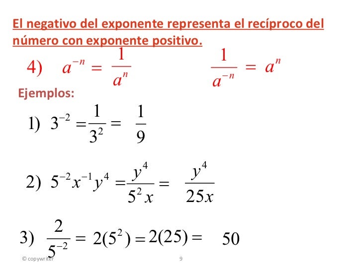Exponentes Enteros