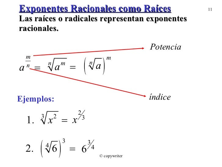 Exponentes Racionales Y Radicales