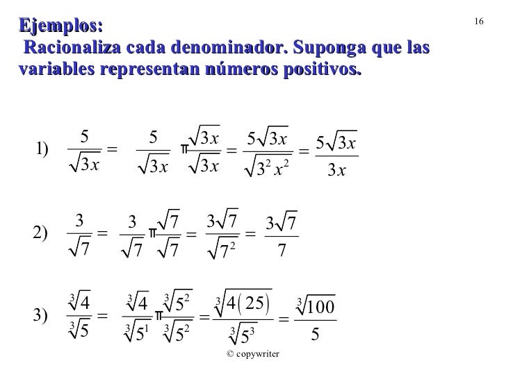 Exponentes Racionales Y Radicales