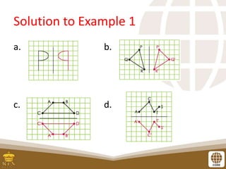 Solution to Example 1
a. b.
c. d.
 