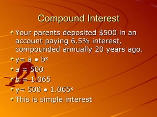 Calculator tip: Make the interest periods  2 = 002 4 = 004 12 = 012 365 = 365 You are working on the main screen of your calculator. When you hit 2 nd , Enter, this will save you some work. 06/01/09 Bitsy Griffin  PH 8.2 