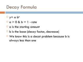 Compound Interest Your parents deposited $500 in an account paying 6.5% interest, compounded annually 20 years ago. y= a ● b x a = 500 b = 1.065 y= 500 ● 1.065 x This is simple interest 06/01/09 Bitsy Griffin  PH 8.2 