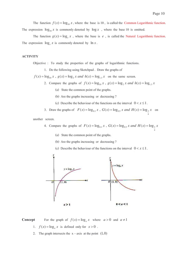 Exponential and logarithm function | PDF