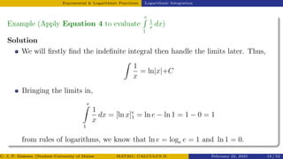 MAT221: CALCULUS II | Transcendental Functions -Exponential and ...