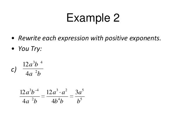 exponential form