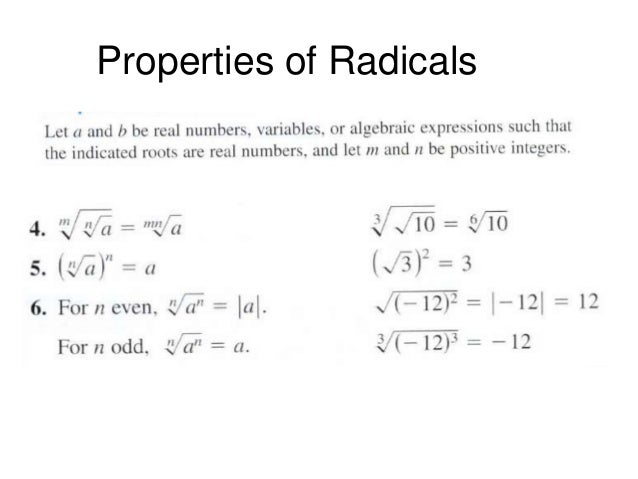 exponential form radicals radical and exponential form