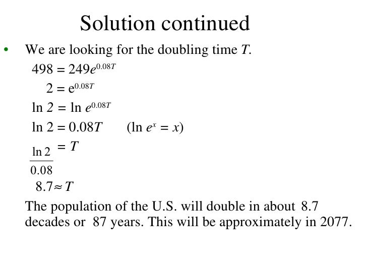 Exponential growth and decay