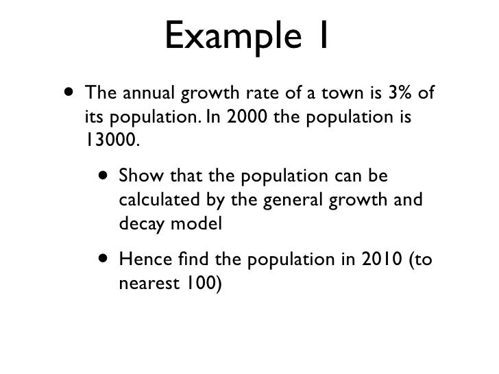 Exponential growth and decay