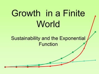 Growth in a Finite
World
Sustainability and the Exponential
Function
 