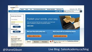 @ShaneGibson Live Blog: SalesAcademy.ca/blog
 