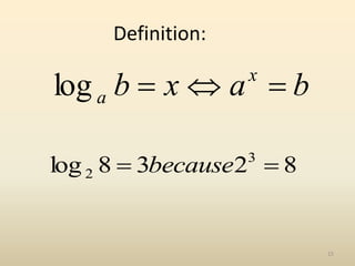 Log8 Exponential & Logarithmic Functions--.ppsx