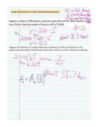 Exponential modeling 2