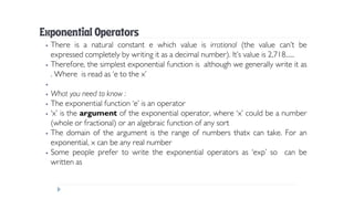 Comprehensive Guide to Exponentials and Logarithms in Mathematics | PDF