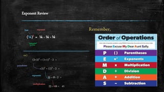 tutorial 3 - 3 tutorial chapter 2 part 2 exponents... Exponent lecture final | PPTX