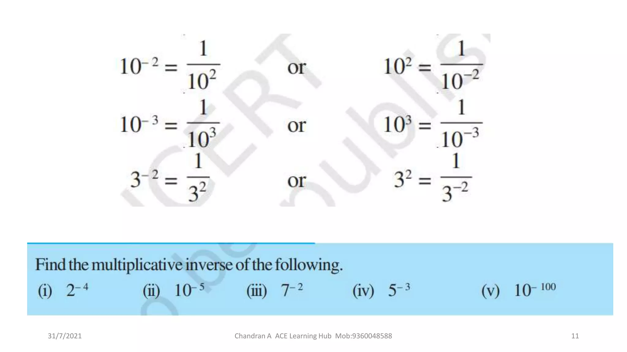 31/7/2021 Chandran A ACE Learning Hub Mob:9360048588 11
 