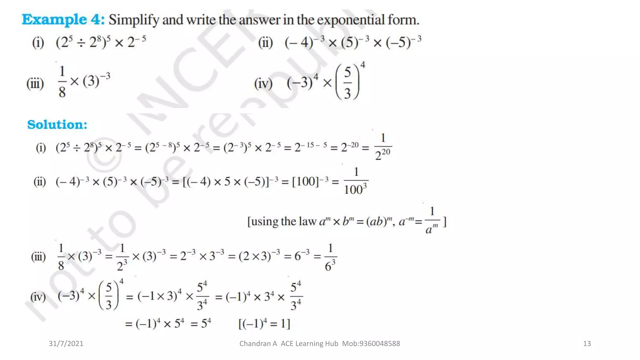 31/7/2021 Chandran A ACE Learning Hub Mob:9360048588 13
 