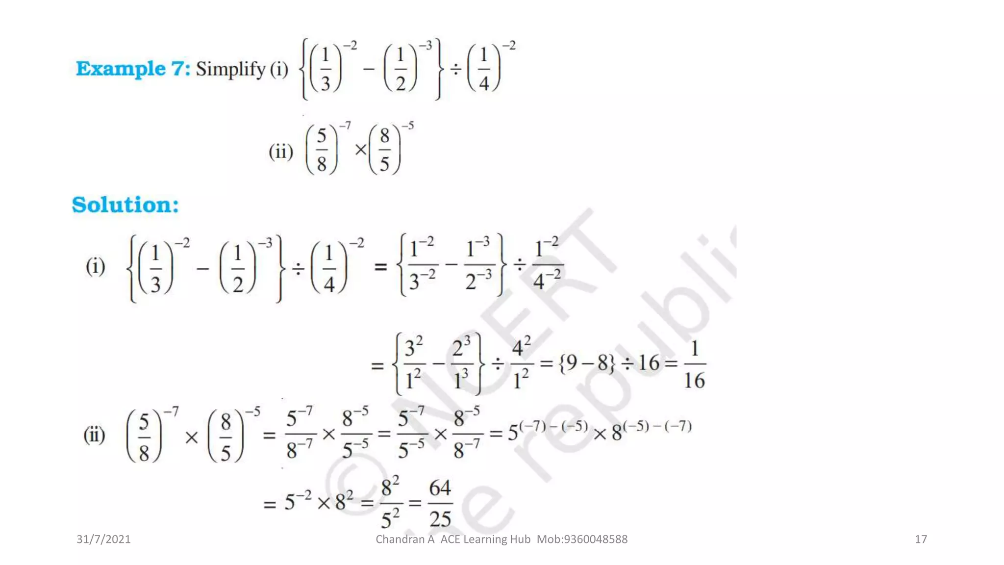 31/7/2021 Chandran A ACE Learning Hub Mob:9360048588 17
 