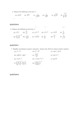 QUESTION 6
QUESTION 7
QUESTION 8
 